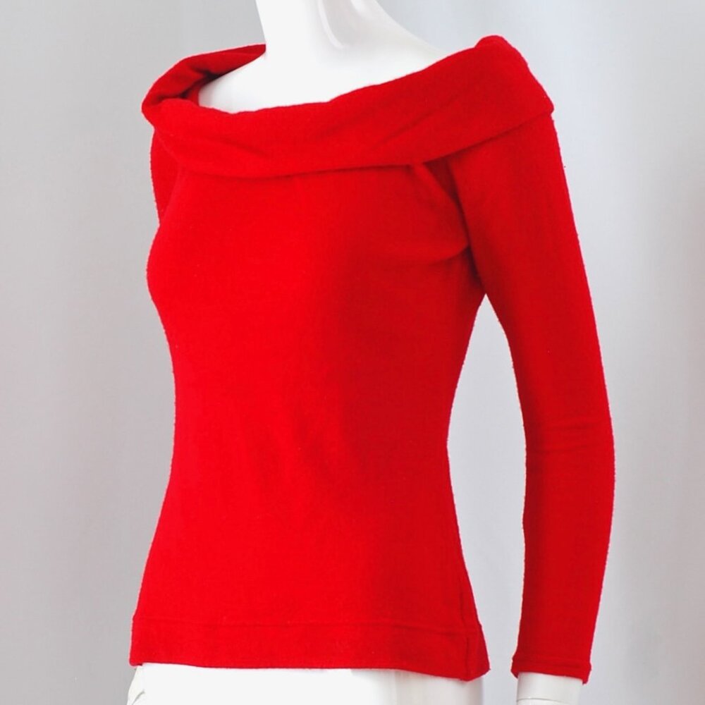 Byblos Wool Pullover Sweater With Accent On Back Collar - Italy